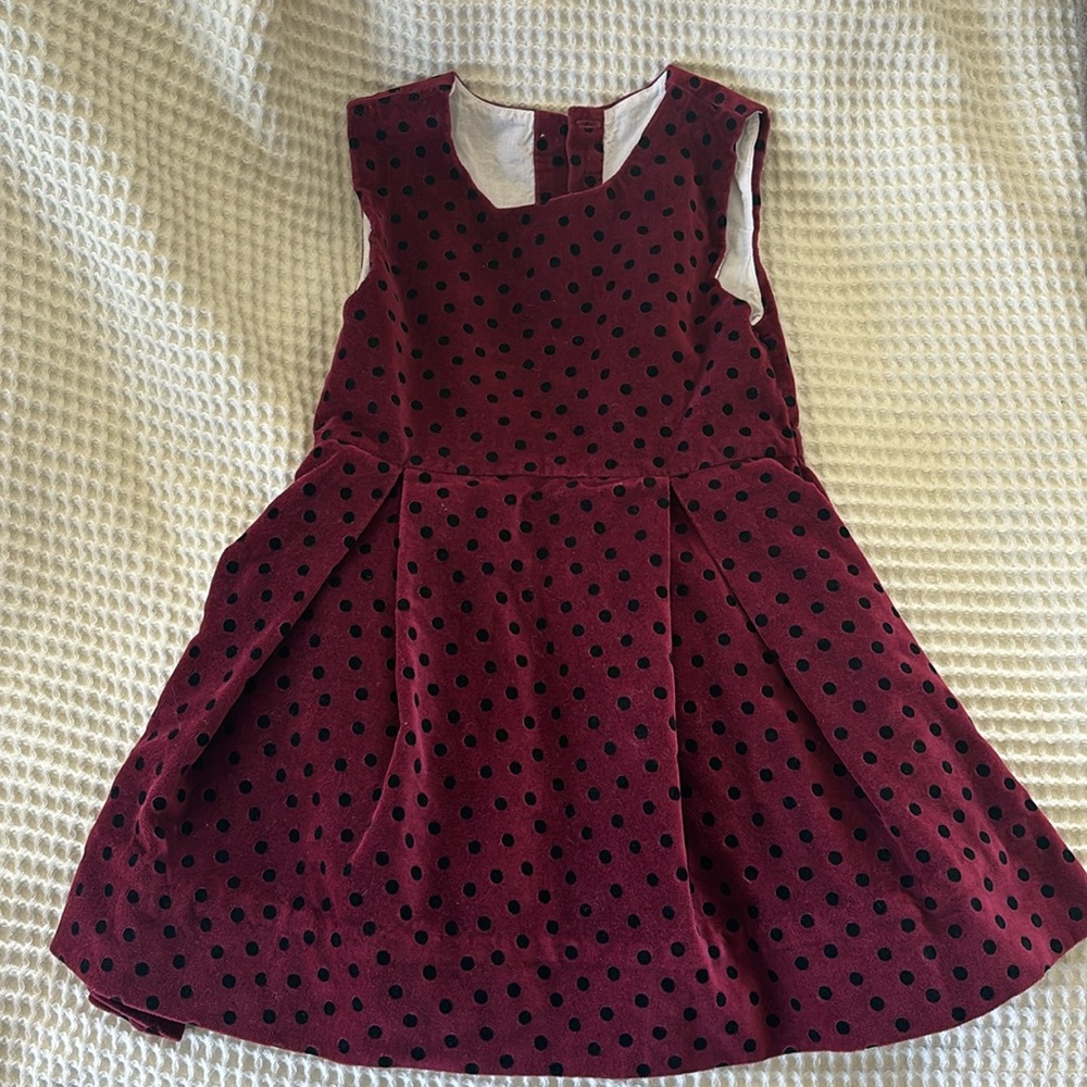 Toddler girls velvet holiday dress